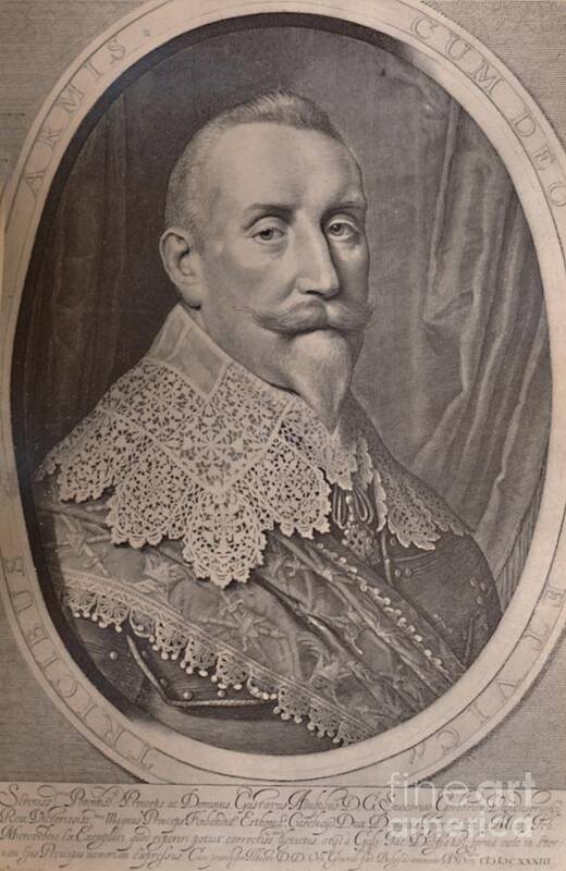 Royalty Art Print featuring the drawing Gustavus Adolphus King Of Sweden 17th by Print Collector