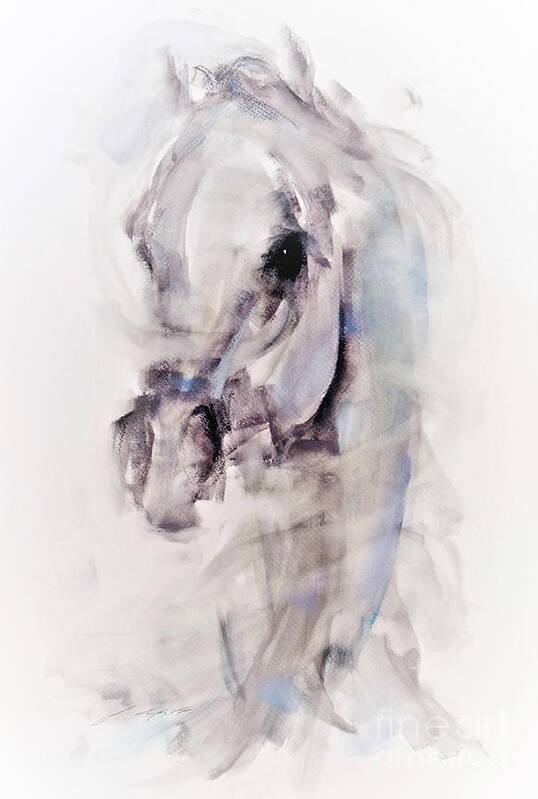 Horse Painting Art Print featuring the painting Khaled by Janette Lockett