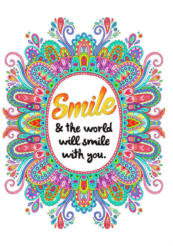 Smile! It looks good on you - Inspirational Art Print
