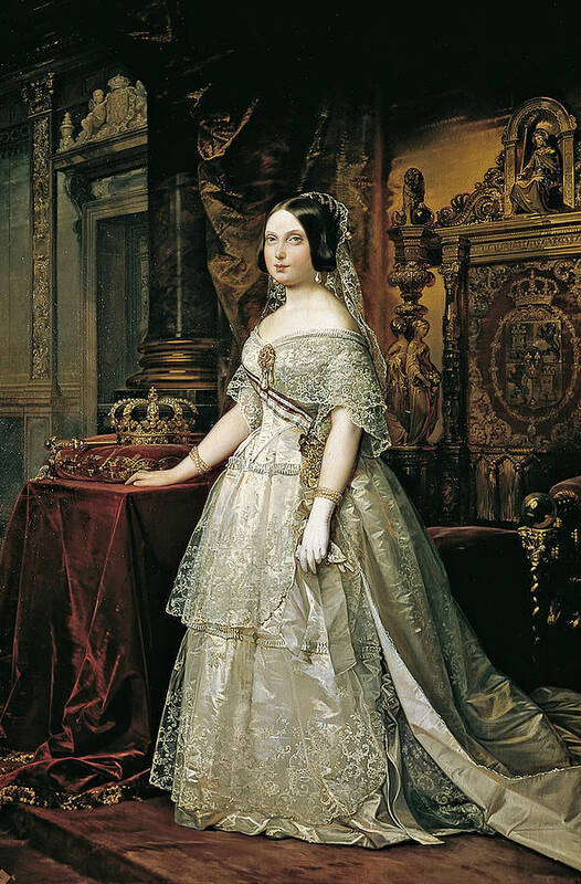 19th Century Art Art Print featuring the painting Isabel II de Espana by Federico de Madrazo