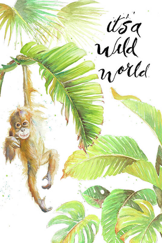 Wild Art Print featuring the painting It's A Wild World In The Jungle by Patricia Pinto