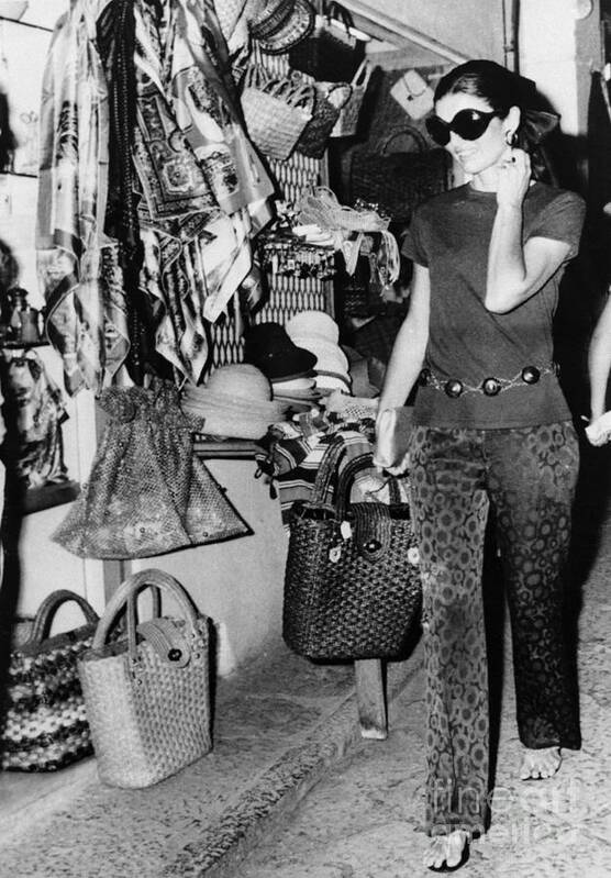 People Art Print featuring the photograph Jacqueline Onassis Shopping by Bettmann