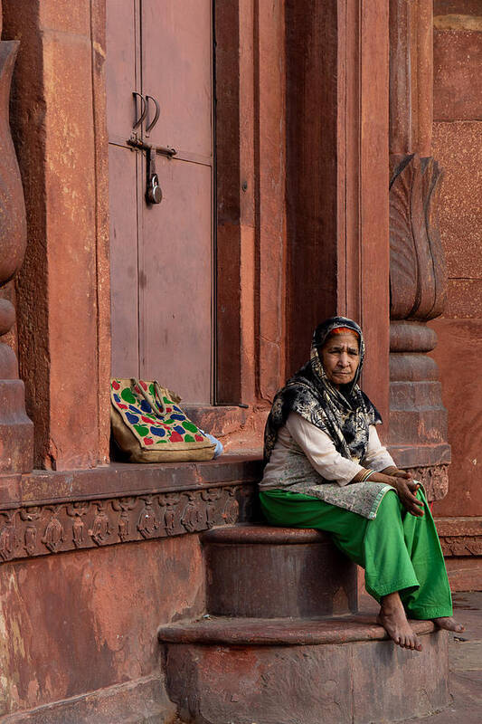 Person Art Print featuring the photograph Jama Masjid by David Rosie