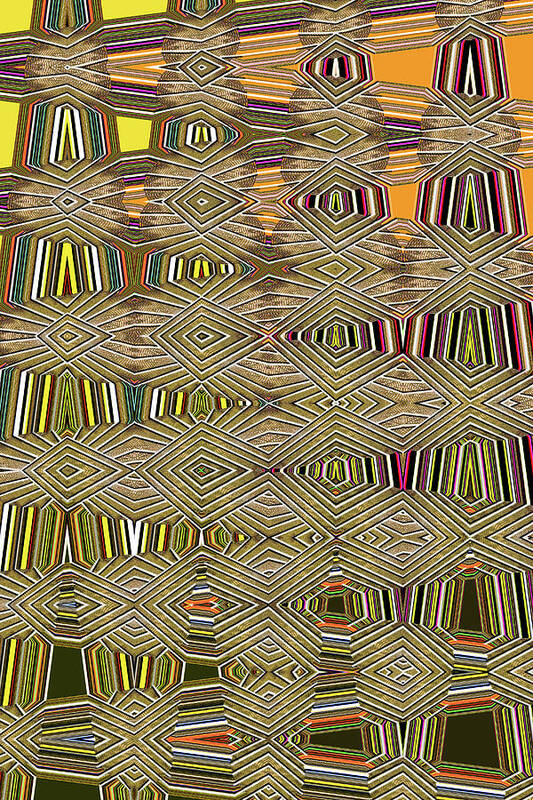 Janca Panel Abstract 9096e4b Art Print featuring the digital art Janca Panel Abstract 9096e4b by Tom Janca