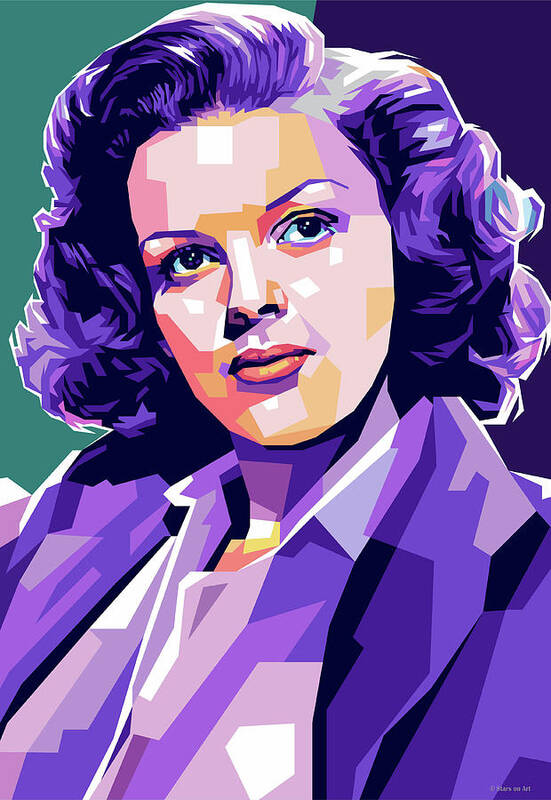 Bio Art Print featuring the digital art Judy Garland portrait -b1 #1 by Movie World Posters