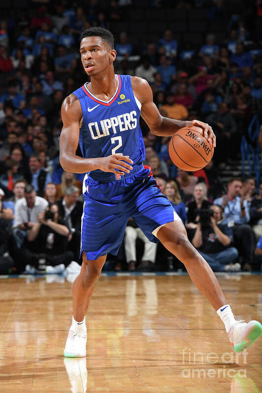 Shai Gilgeous-alexander Art Print featuring the photograph La Clippers V Oklahoma City Thunder by Andrew D. Bernstein