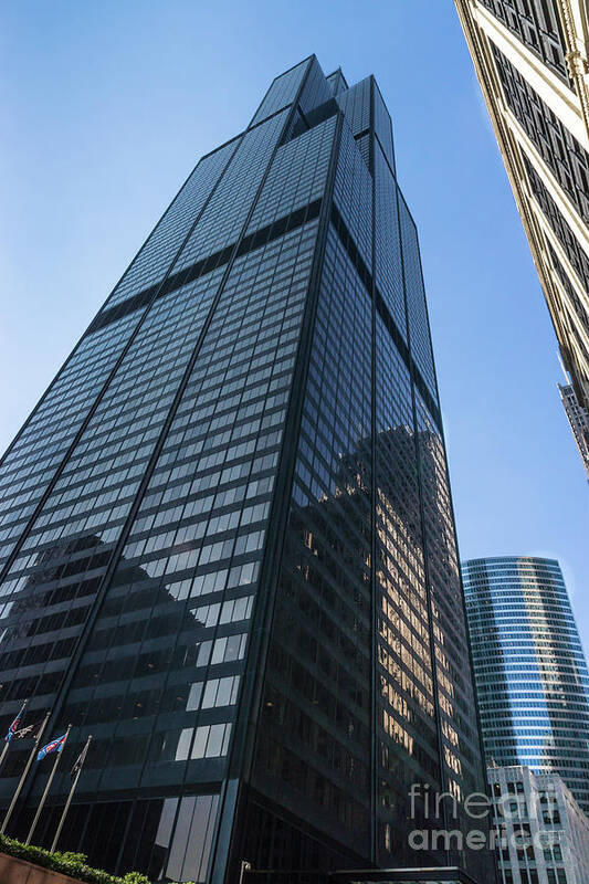 Willis Tower Art Print featuring the photograph Looking Up Willis Tower by Jennifer White