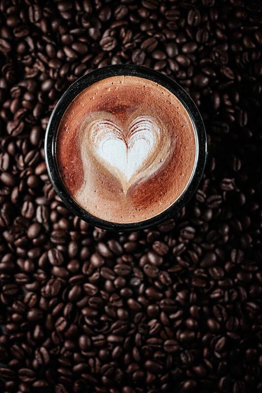 Coffee Art Print featuring the photograph Love Latte by Ronaldnovianus