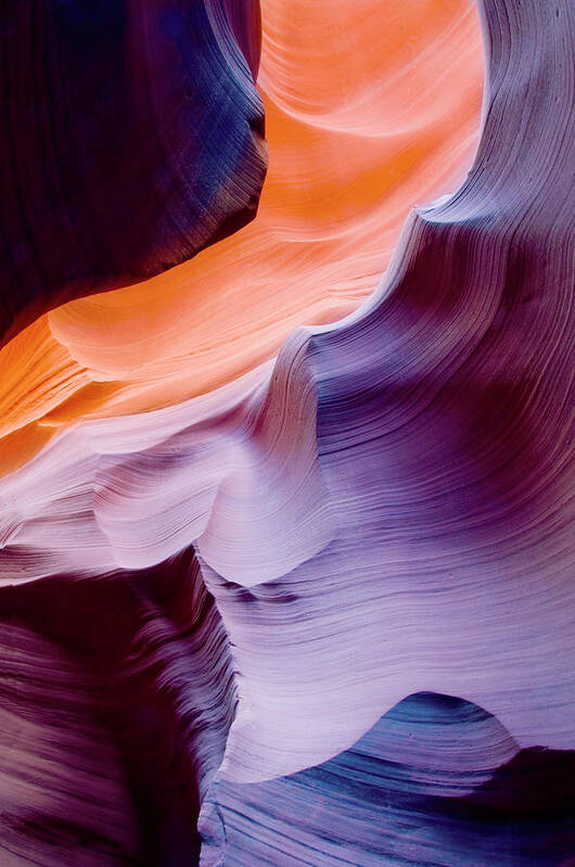 Orange Color Art Print featuring the photograph Lower Slot Canyon Outside Page Az by Russell Burden