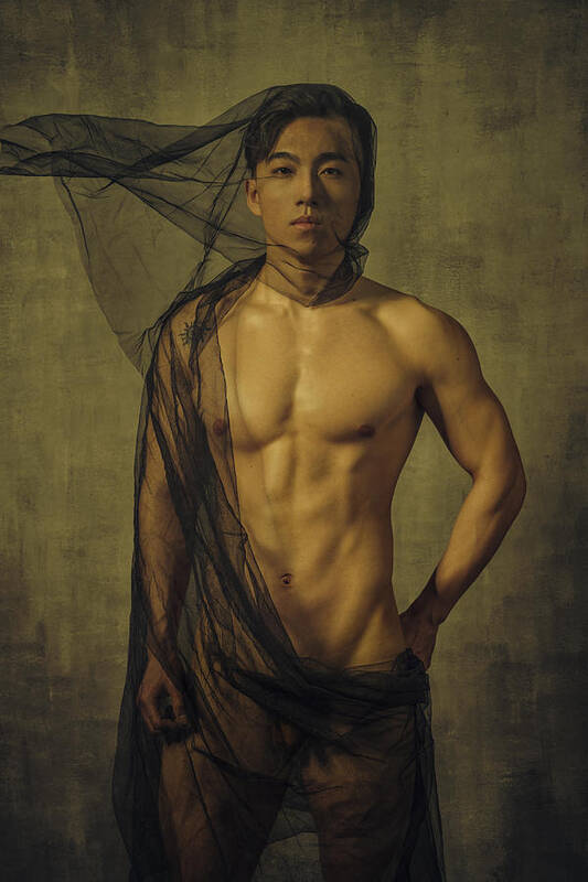 Model Art Print featuring the photograph Male-050 by Qy