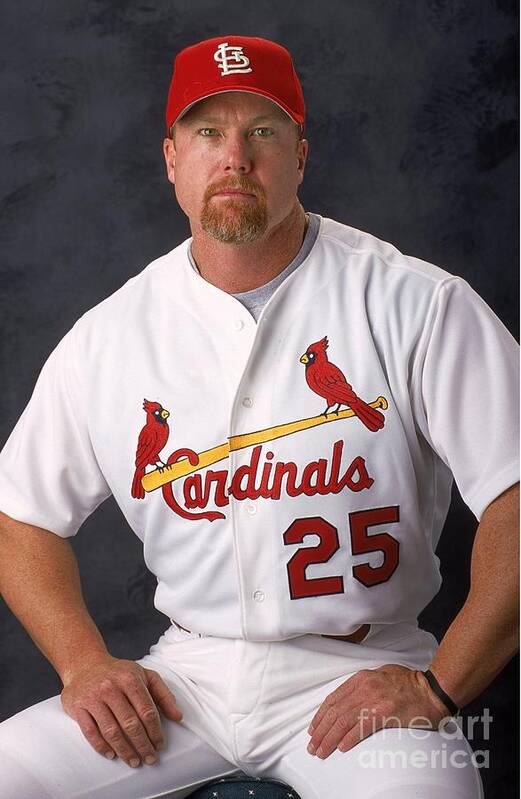 Media Day Art Print featuring the photograph Mark Mcgwire 25 by Matthew Stockman