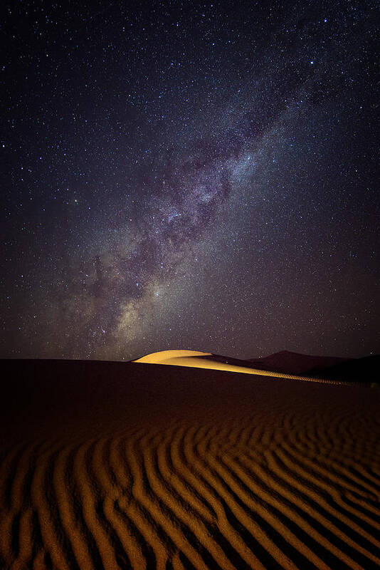 Africa Art Print featuring the photograph Milky Way Over The Dunes Of Sossusvlei, Namibia by Photography By Karen Mcdonald