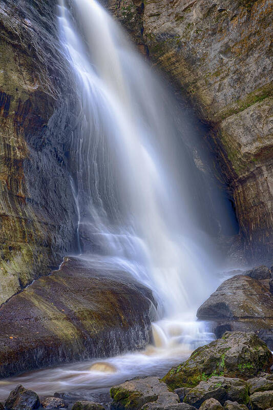 Waterfall Art Print featuring the photograph Miners Falls by Brad Bellisle