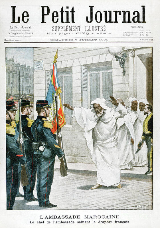 Engraving Art Print featuring the drawing Moroccan Embassy, The Chief Ambassador by Print Collector