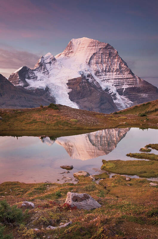Abstract Art Print featuring the photograph Mount Robson by Alan Majchrowicz