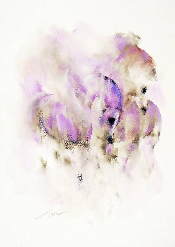 Equestrian Painting Art Print featuring the painting Murasaki by Janette Lockett