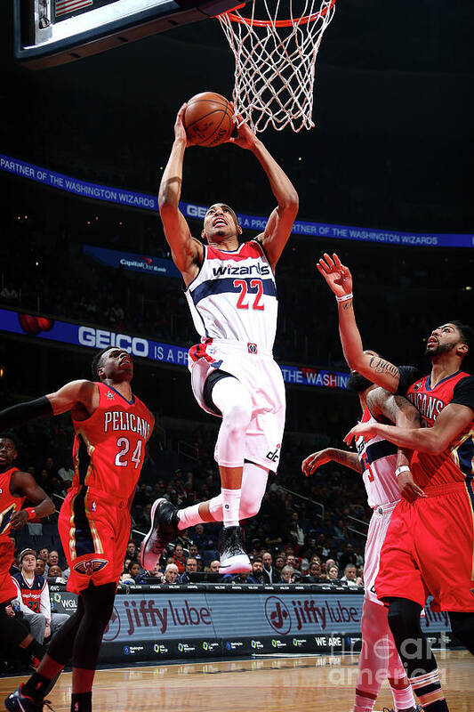 Otto Porter Jr Art Print featuring the photograph New Orleans Pelicans V Washington by Ned Dishman