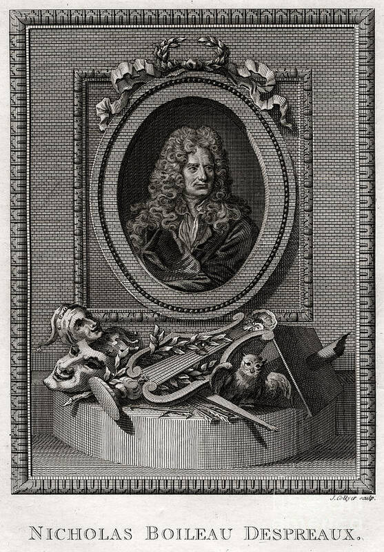 Engraving Art Print featuring the drawing Nicholas Boileau Despreaux, 1775 by Print Collector