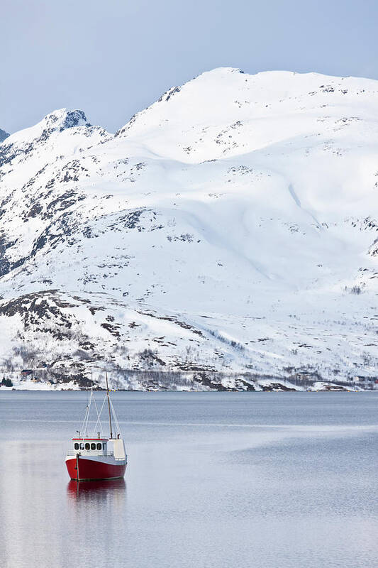 Tromso Art Print featuring the photograph Norwegian Fishing Boat by Antonyspencer