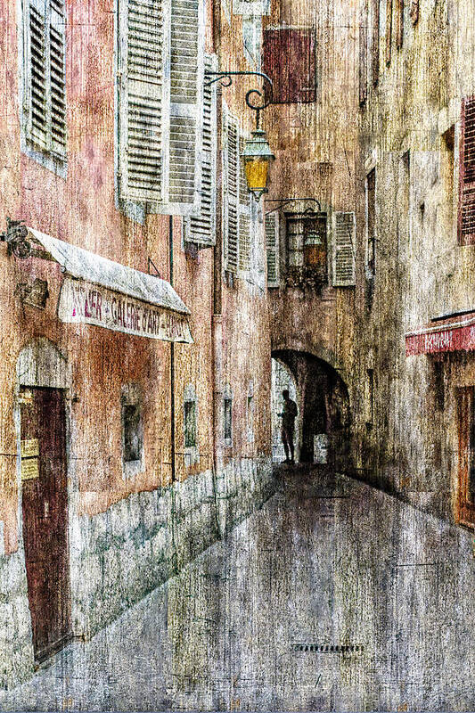 Annecy Art Print featuring the photograph Old Narrow Street by Isabelle Dupont