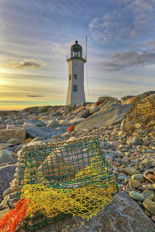 Old Scituate Lighthouse Art Print featuring the photograph Old Scituate Lighthouse by Juergen Roth