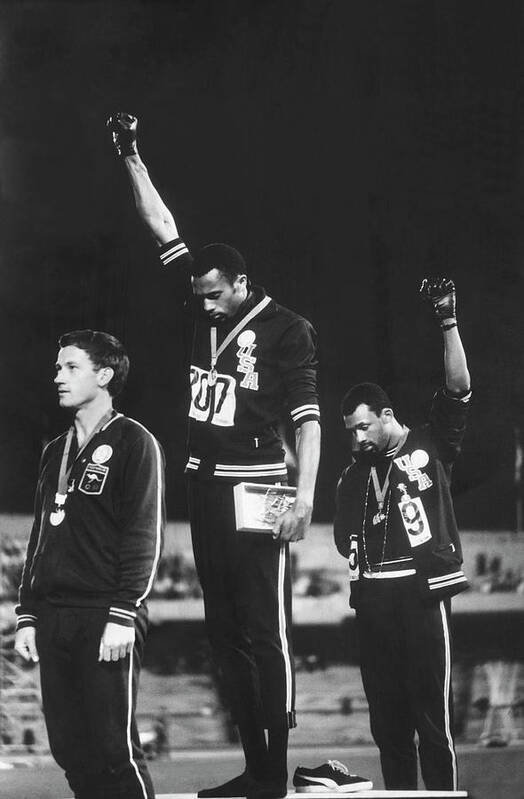 Life Magazine Art Print featuring the photograph Olympics Black Power Salute by John Dominis