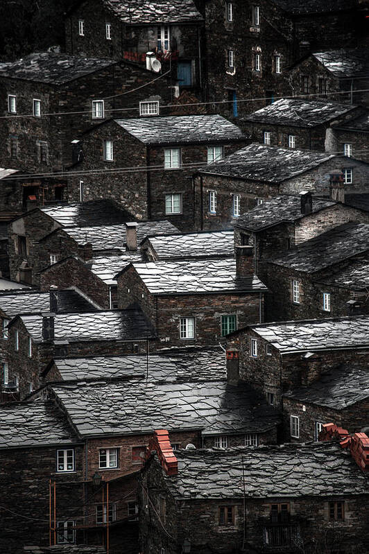 Built Structure Art Print featuring the photograph Piodao, Slate Roofs by Photo By Ahmad Kavousian