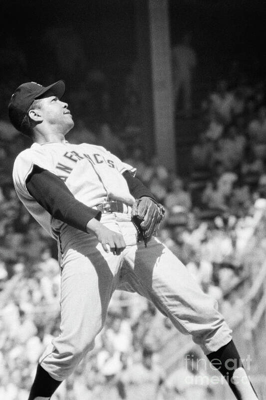 Second Inning Art Print featuring the photograph Pitcher Juan Marichal Watching Hit by Bettmann