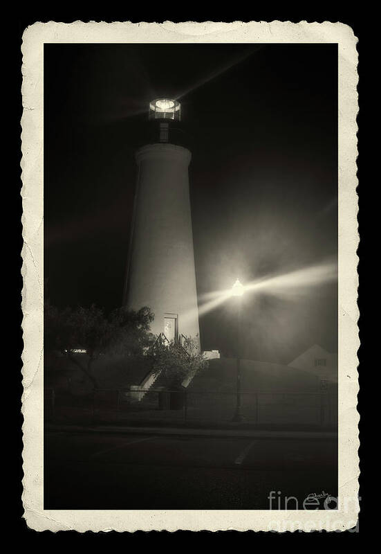 Port Isabel Lighthouse In Sepia Art Print featuring the photograph Port Isabel Lighthouse in Sepia  by Imagery by Charly