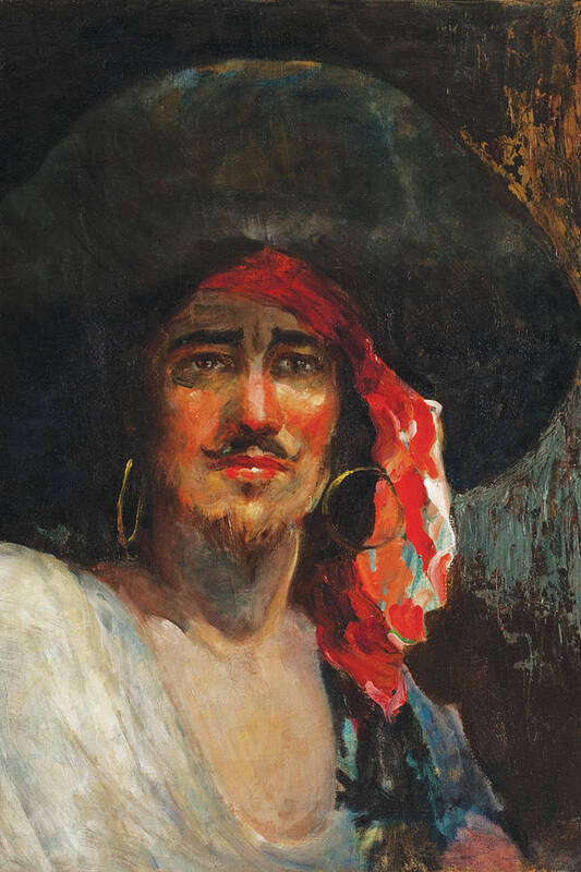 Pirate Art Print featuring the painting Portrait of a Pirate by Unknown