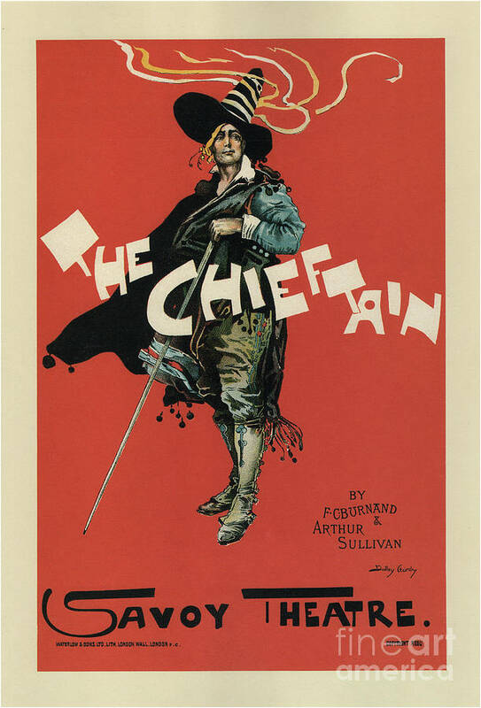 Marketing Art Print featuring the drawing Poster For The Oper The Chieftain By A by Heritage Images