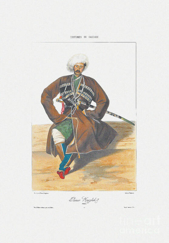 Islam Art Print featuring the drawing Prince Kazbek Of Ossetia From Scenes by Heritage Images