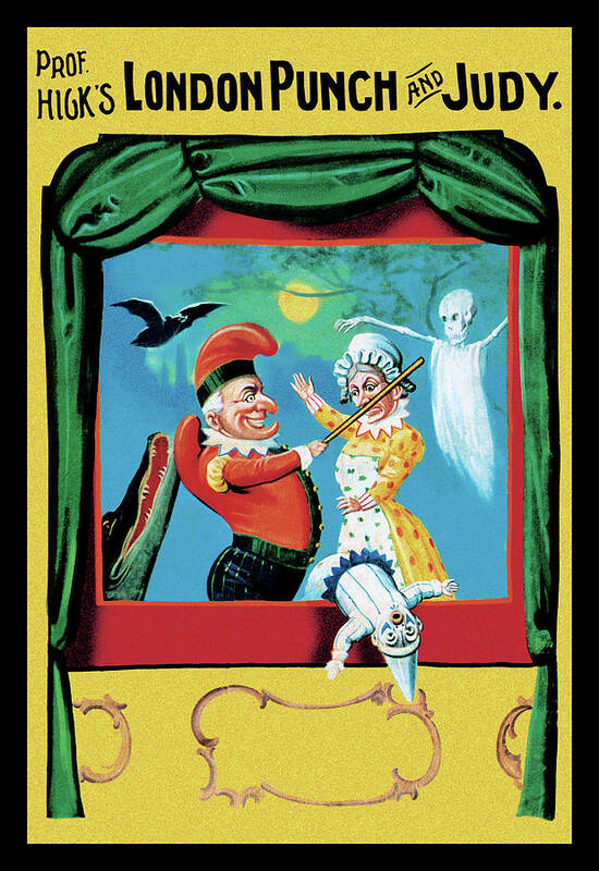 Puppet Art Print featuring the painting Prof. Hicks London Punch and Judy by Unknown