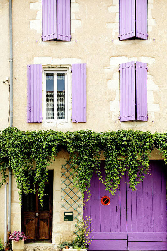 Purple Art Print featuring the photograph Provence House by Maica