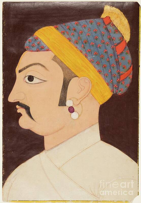 Rajasthan Art Print featuring the drawing Rao Shiv Singh Chandrawat by Heritage Images