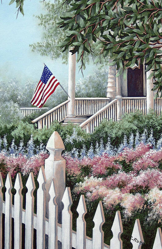 Ready For July 4th Art Print featuring the painting Ready For July 4th by Carol J Rupp