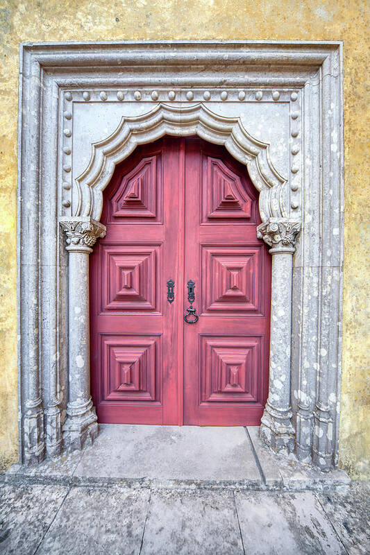 Door Art Print featuring the photograph Red Medieval Door by David Letts