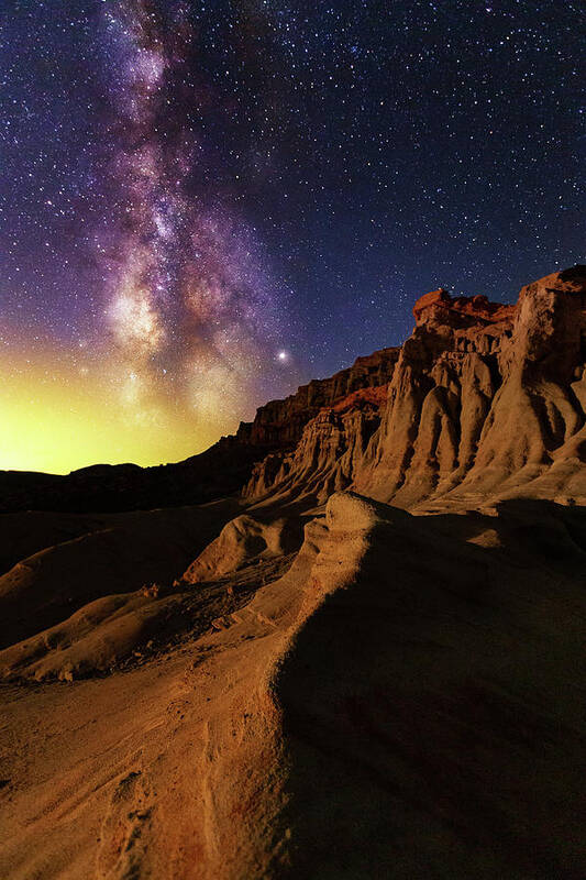 Milkyway Art Print featuring the photograph Red Rock by Tassanee Angiolillo