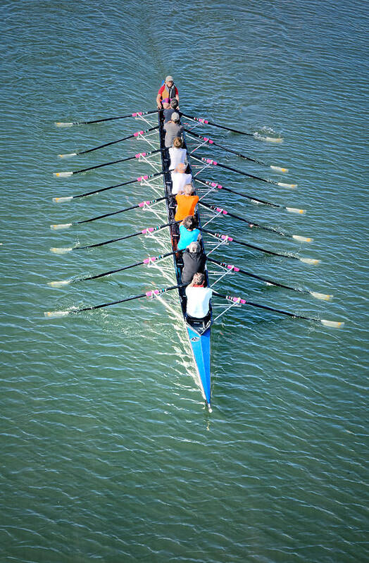 Rowing Art Print featuring the photograph Rowing by Isabelle Dupont