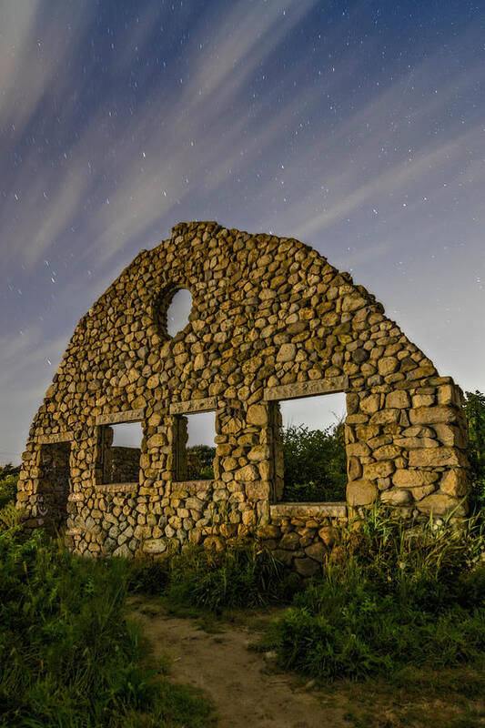 Rhode Island Art Print featuring the photograph Ruins at Scarborough Beach by Susan Candelario