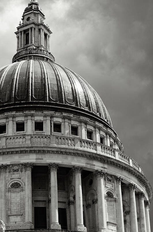 English Culture Art Print featuring the photograph Saint Pauls Cathedral Dramatic Sky by Peskymonkey