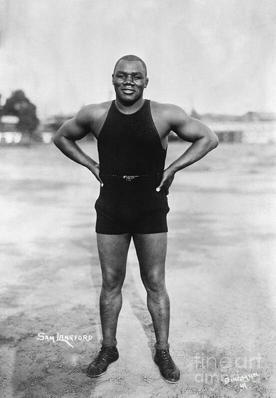 People Art Print featuring the photograph Sam Langford Standing With Arms Akimbo by Bettmann