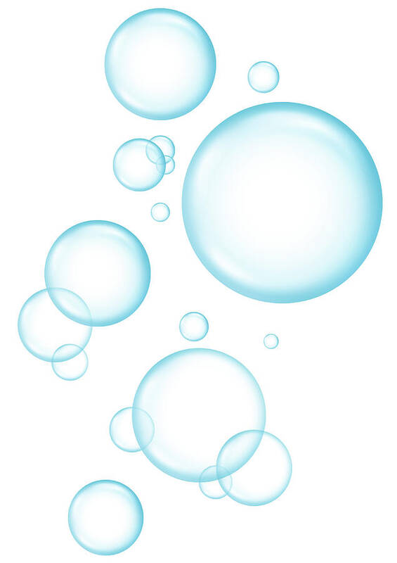 Several Soap Bubbles On White Background Art Print by Artpartner-images ...