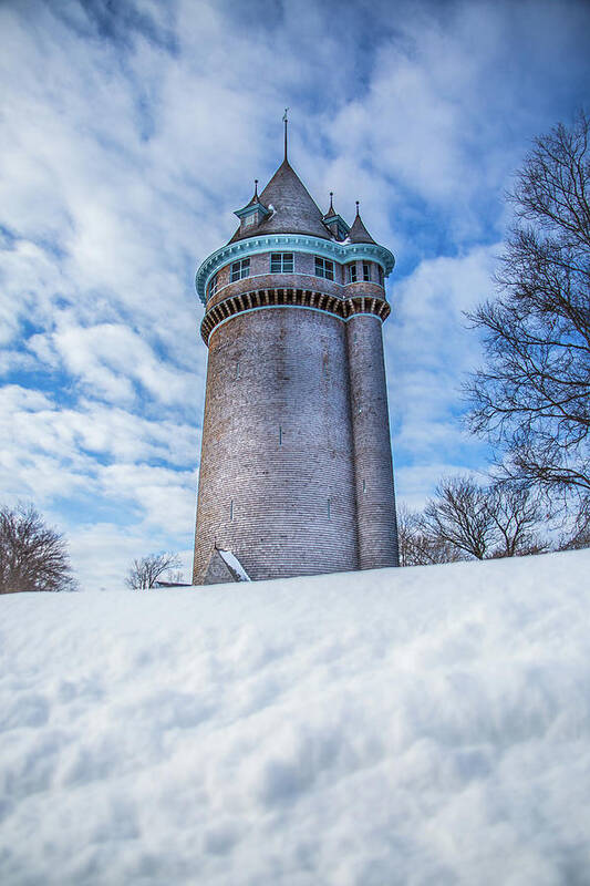 Scituate Art Print featuring the photograph Snowy Lawson Tower by Ann-Marie Rollo