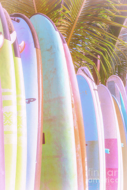 Surfboards Art Print featuring the photograph Soft and Light 8 by Becqi Sherman