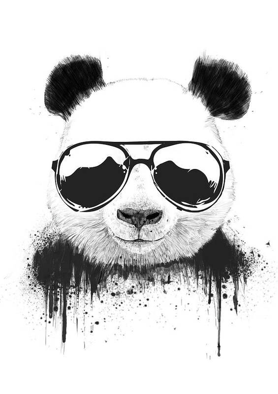 Panda Art Print featuring the mixed media Stay Cool by Balazs Solti