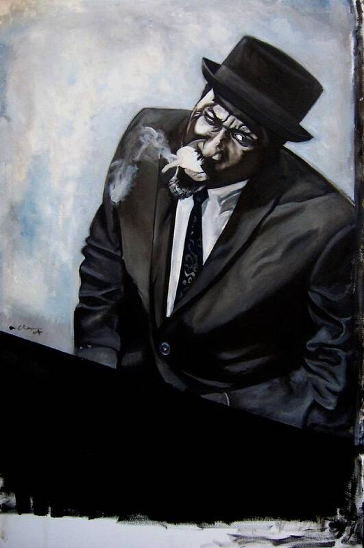 Thelonious Monk Art Print featuring the painting Study - Monk by Martel Chapman