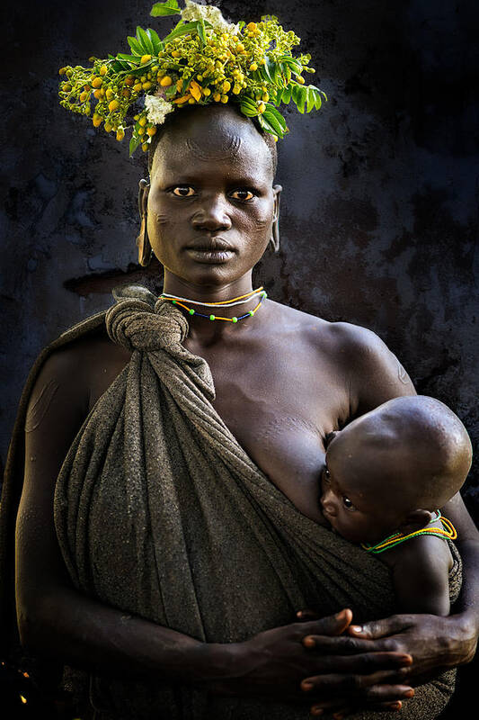 Tribe Art Print featuring the photograph Surma V by Juanra Noriega