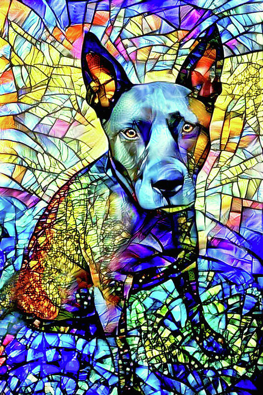 Belgian Malinois Art Print featuring the digital art Sweet Lucy the Belgian Malinois by Peggy Collins