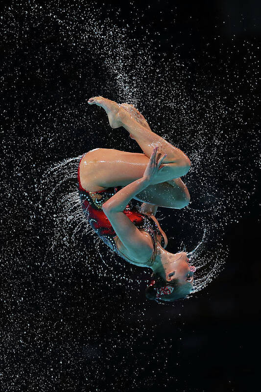 Synchronized Swimming Art Print featuring the photograph Synchronized Swimming - 15th Fina World by Quinn Rooney